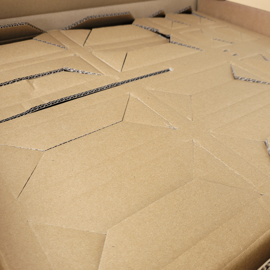 Image of glass containers packed